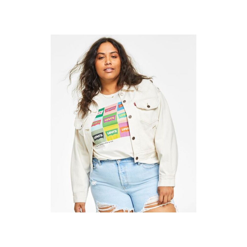 Trendy Plus Size Cotton Baggy Trucker Jacket